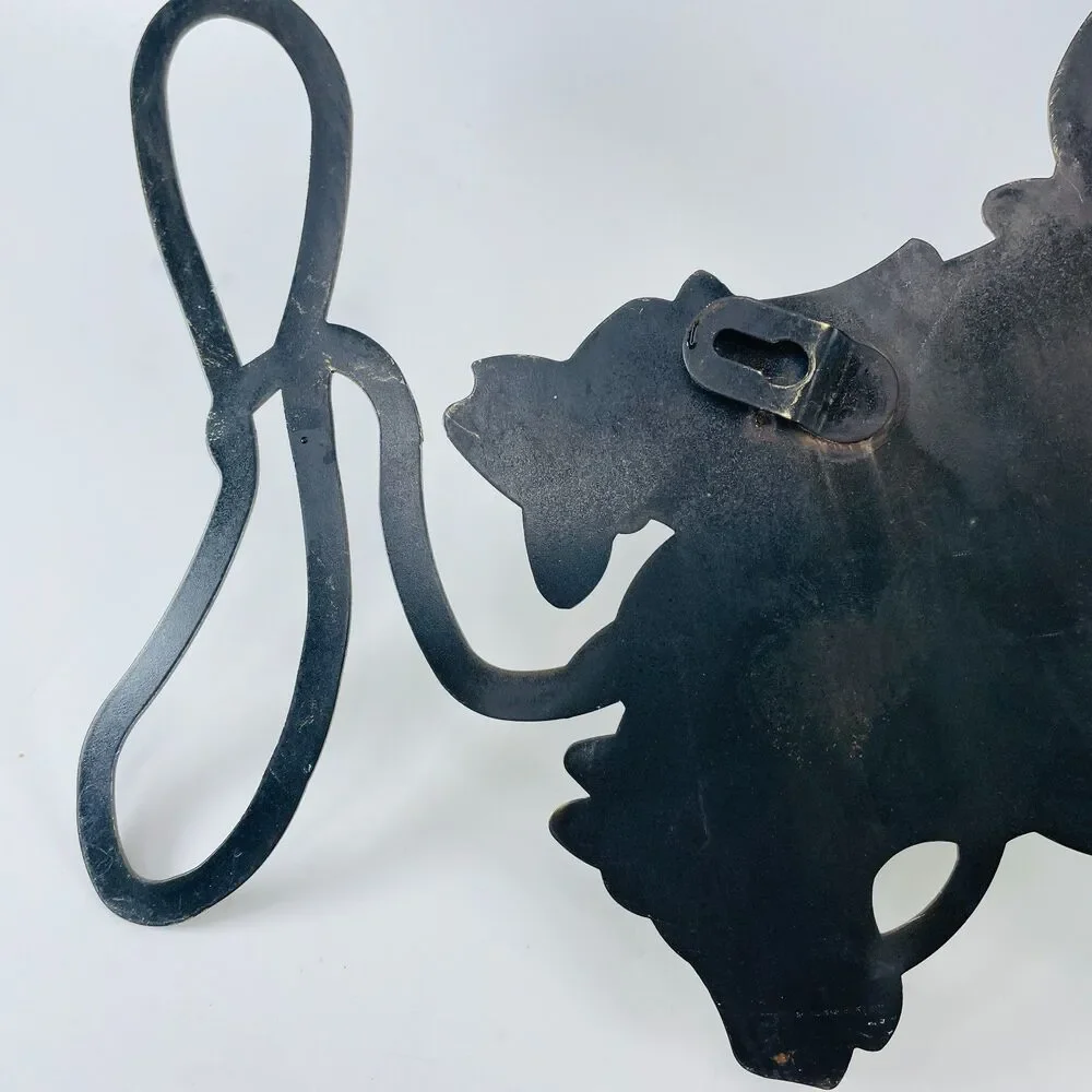 Vtg Brass Cowboy Roper Rodeo Wall Candle Sconce Holder 14.5